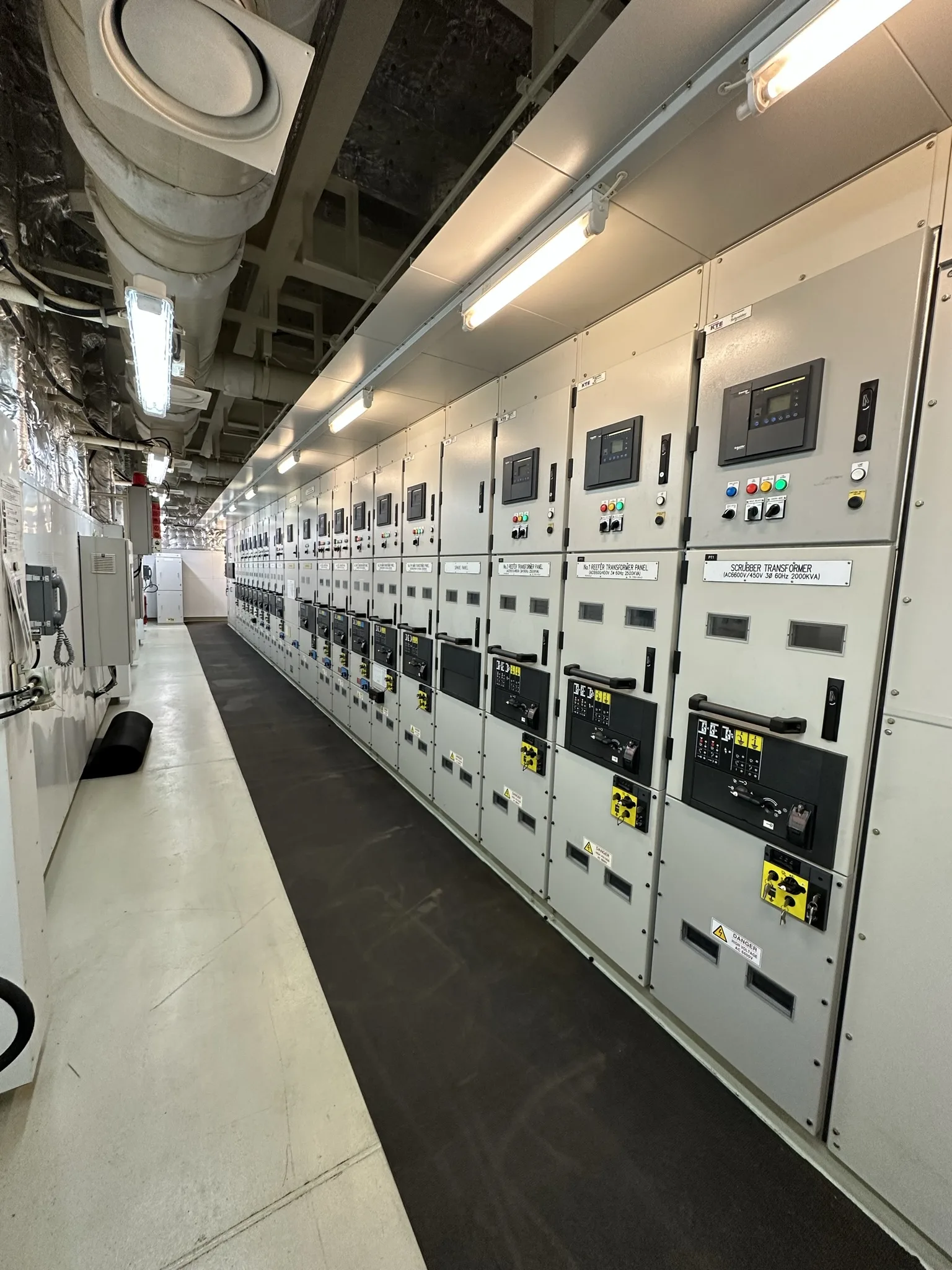 Middenspanningsschakelinstallatie in een technische ruimte